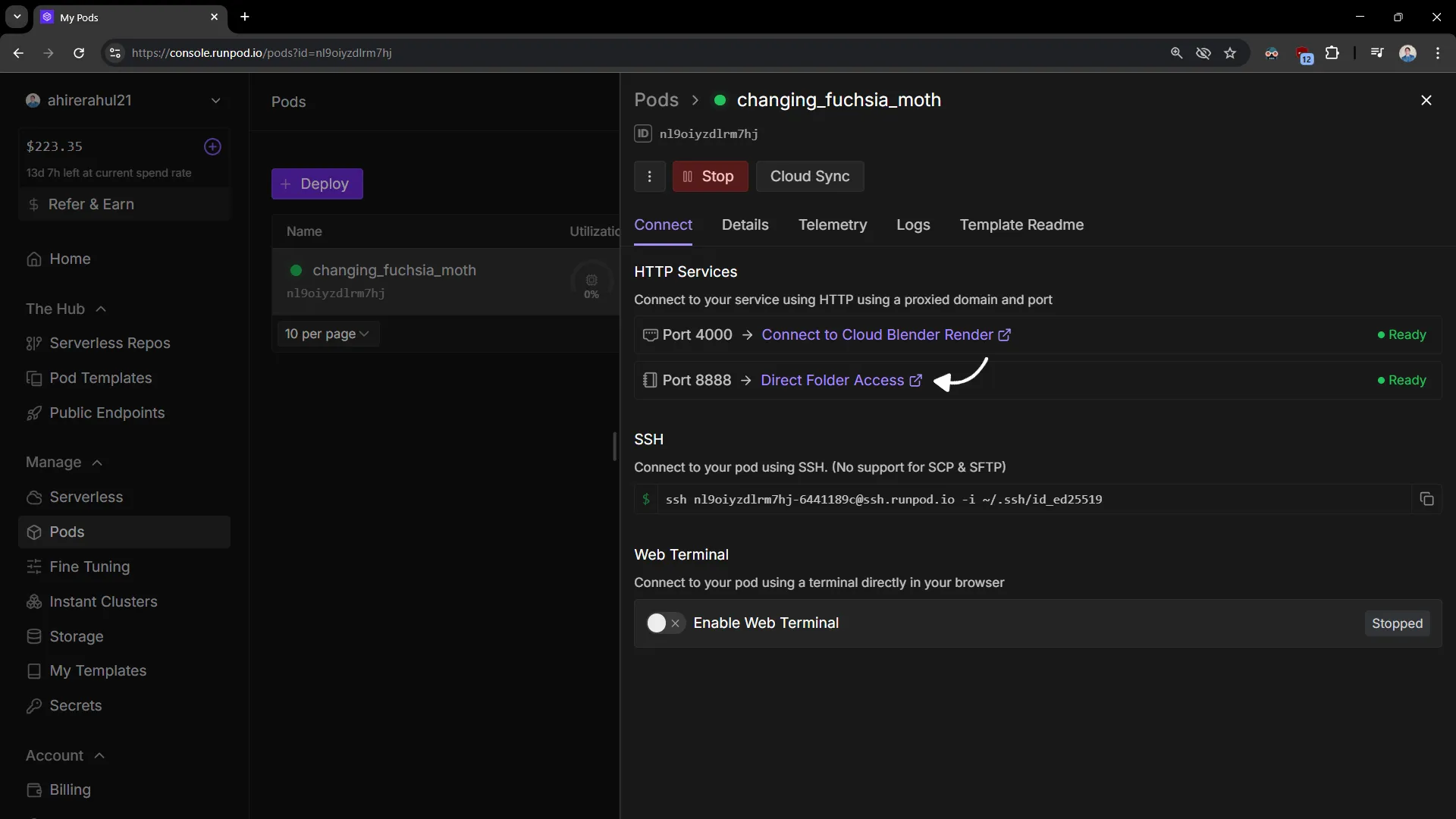 Accessing Direct Folder Access
