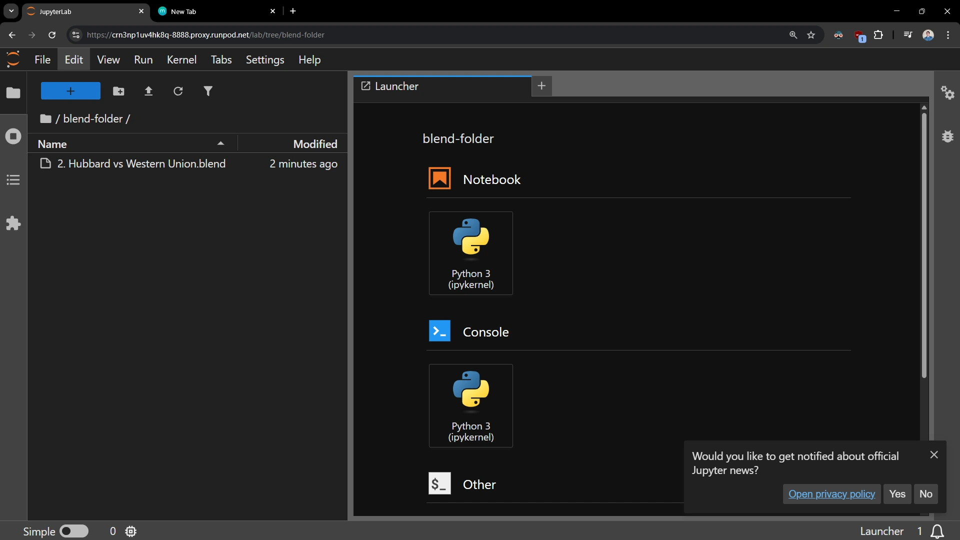 Inside of blend-folder