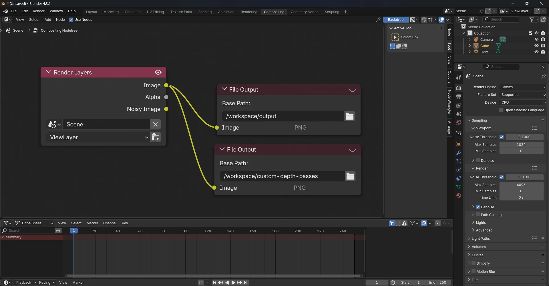 proper output path for render passes on Cloud Blender Render